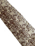 brown, gold and cream fleur de lis floral  design tie
